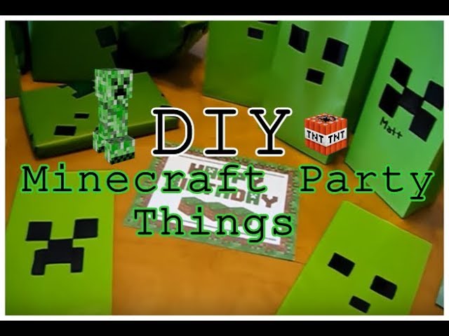 DIY : Minecraft Wrapping Paper & Party Bags 