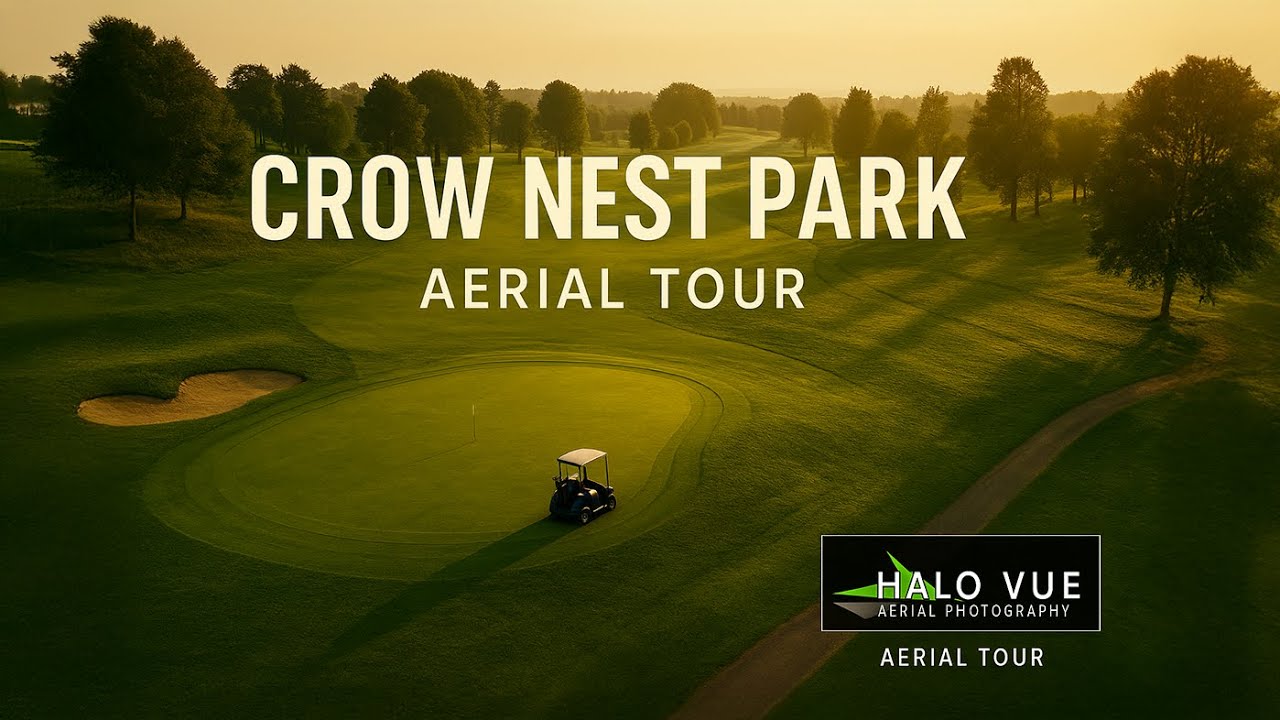 "Unbelievable Aerial Views: Stunning Drone Flyover of Crow Nest Park Golf Club!"