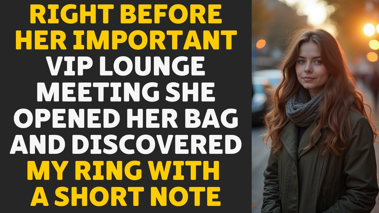 Right before her crucial VIP meeting she discovered  note that turned her world upside down