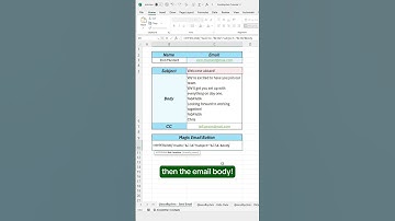 How to send emails from Excel! #excel #excelautomation #outlook