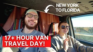 NEW YORK TO FLORIDA ROAD TRIP: Ford Transit Connect Micro Camper Van Life Travel Day, East Coast USA