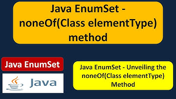 Java EnumSet - noneOf(Class elementType) method | EnumSet in Java