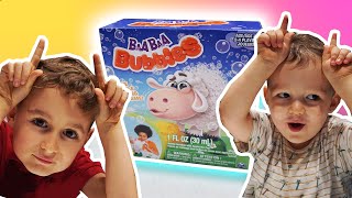 BAA BAA BUBBLES GAME - Mickey and Danie play with mother // Beware Of Bubble Blast! screenshot 4