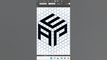 How To Make Any Custom Letters Logo Template With 3D Cube | Adobe Illustrator Tutorials | In Grid
