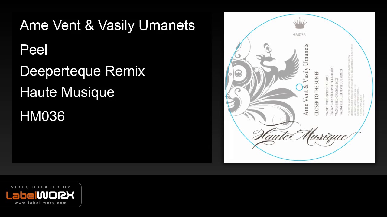 Watch Ame Vent & Vasily Umanets - Peel (Deeperteque Remix) - Haute Musique on YouTube Watch Ame Vent & Vasily Umanets - Peel (Deeperteque Remix) - Haute Musique on YouTube
