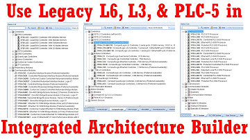 How To Enable Legacy PLCs In Integrated Architecture Builder (IAB)