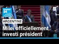 Lultralibral javier milei officiellement investi prsident de largentine  france 24