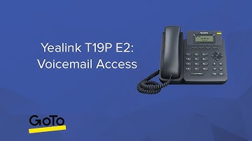 Yealink T19P E2: Voicemail Access