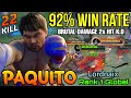 92% Win Rate Paquito Brutal 22 Kills Gameplay! - Top 1 Global Paquito by Lordnaix - MLBB