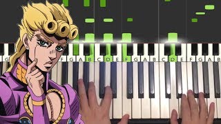 Video voorbeeld van "Giorno's Theme (Piano Tutorial Lesson)"