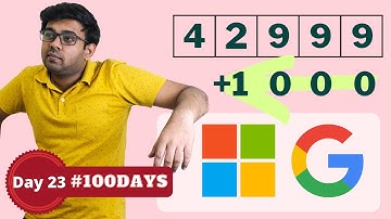 Google Microsoft Question | Plus One  |#100DaysOfCode | code io English