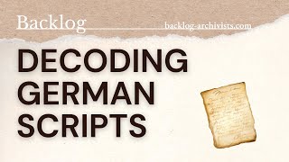 Decoding German Scripts