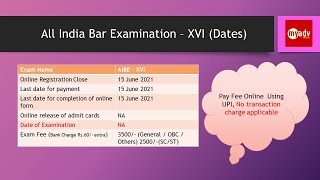 AIBE - XVI Date Extended till 15 June 2021 | AIBE - XVI Syllabus | How to Fill Form? | MyAdvIndia