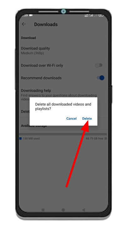 How to delete downloaded videos and playlist on YouTube | Delete All Videos in YouTube #shorts