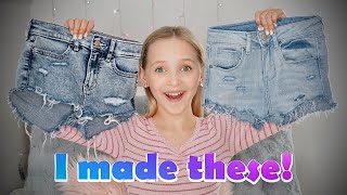 DIY Distressed Jean Shorts!!: Boredom Busters with Lilly K! 😘