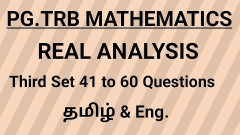 #pgtrb #trb #tnset #trbmaths #realanalysis #maths #pgtrbmaths