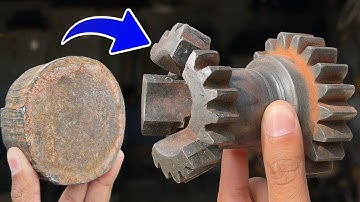 The Ultimate Process|| Repairing a Broken & Seized Gear Teeth by Using other Iron Piece