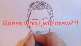 How to draw free hand portrait outline / تعلم رسم الوجه خطوة بخطوة للمبتدئين