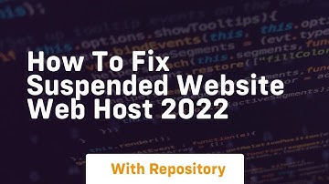How to fix suspended website web host 2022