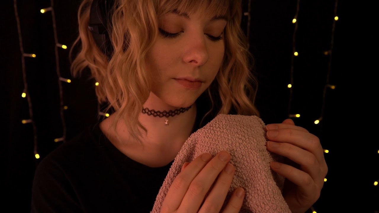 ASMR | no talking white noise - slow rumbling towel scratching & ocean ambience