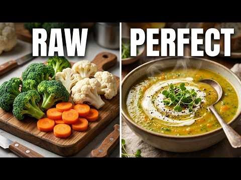 Creamy Broccoli, Cauliflower & Carrot Vegetable Soup | Comfort in Every Spoonful!
