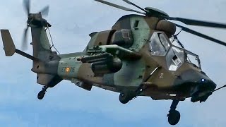 Pasadas bajas helicóptero EC665 Tigre - Cuartel del Bruch Barcelona 2018