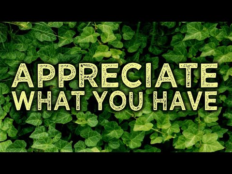 Video: Appreciate what you have: should you do it