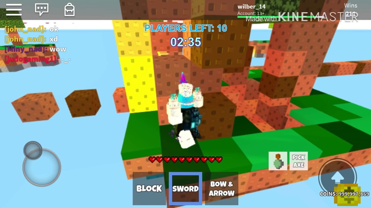 Roblox Skywars Test Pro Skills On Mobile Wilber 14 Youtube - pro vs pro skywars roblox