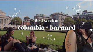 first week of school at columbia + barnard (new tattoos, study vlog in nyc, ivy league life)