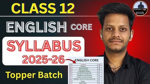 Class 12 English Core syllabus 2025-26 | class 12 English core syllabus 2025 | class 12 syllabus