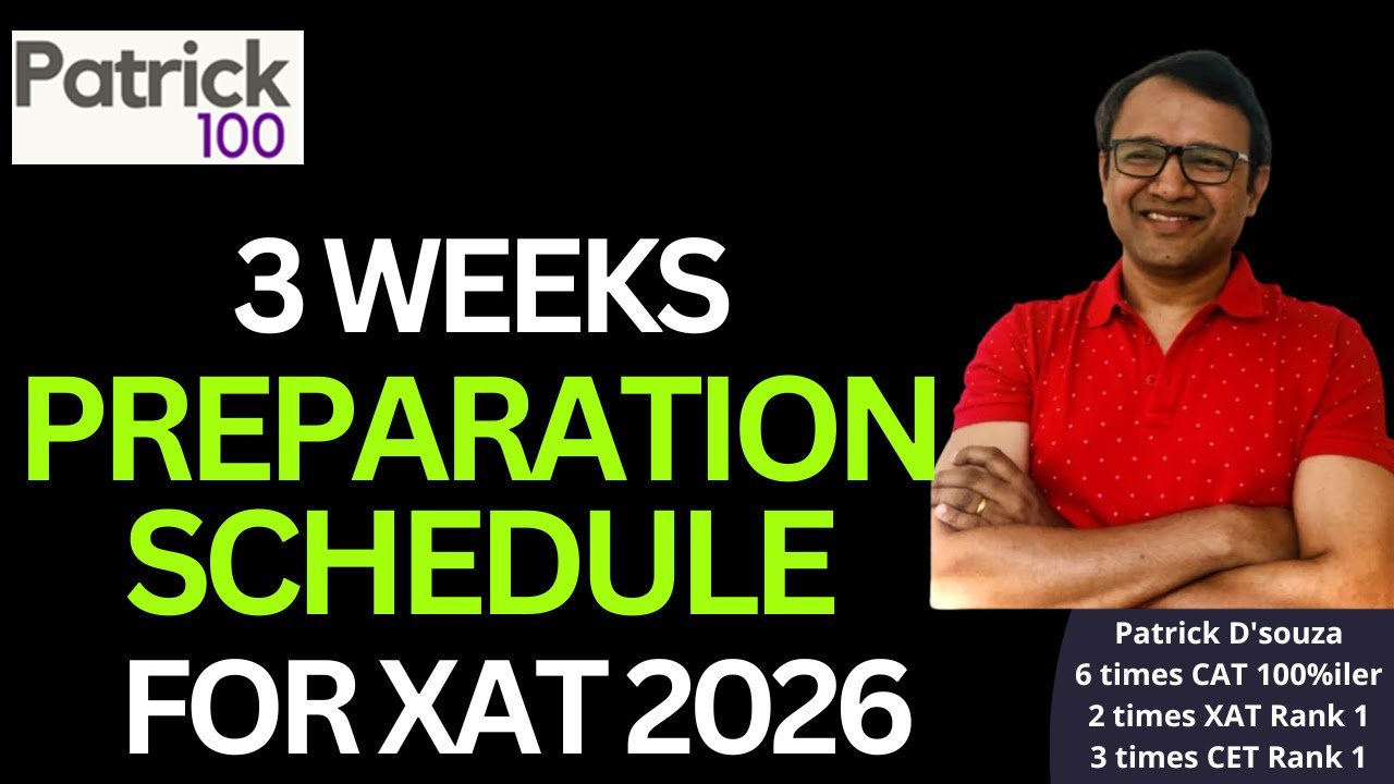 3 weeks Preparation Schedule for XAT 2026 | How to prepare for XAT 2026 ...