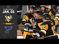 GAME RECAP: Penguins vs. Blues (01.05.22) | Penguins Rally Back for Ninth Straight Win