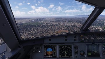 Fenix A319 | Landing Los Angeles | MSFS 2024 ULTRA SETTINGS