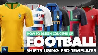 How to design football /soccer shirts of World cup 2018 using Photoshop Templates screenshot 5