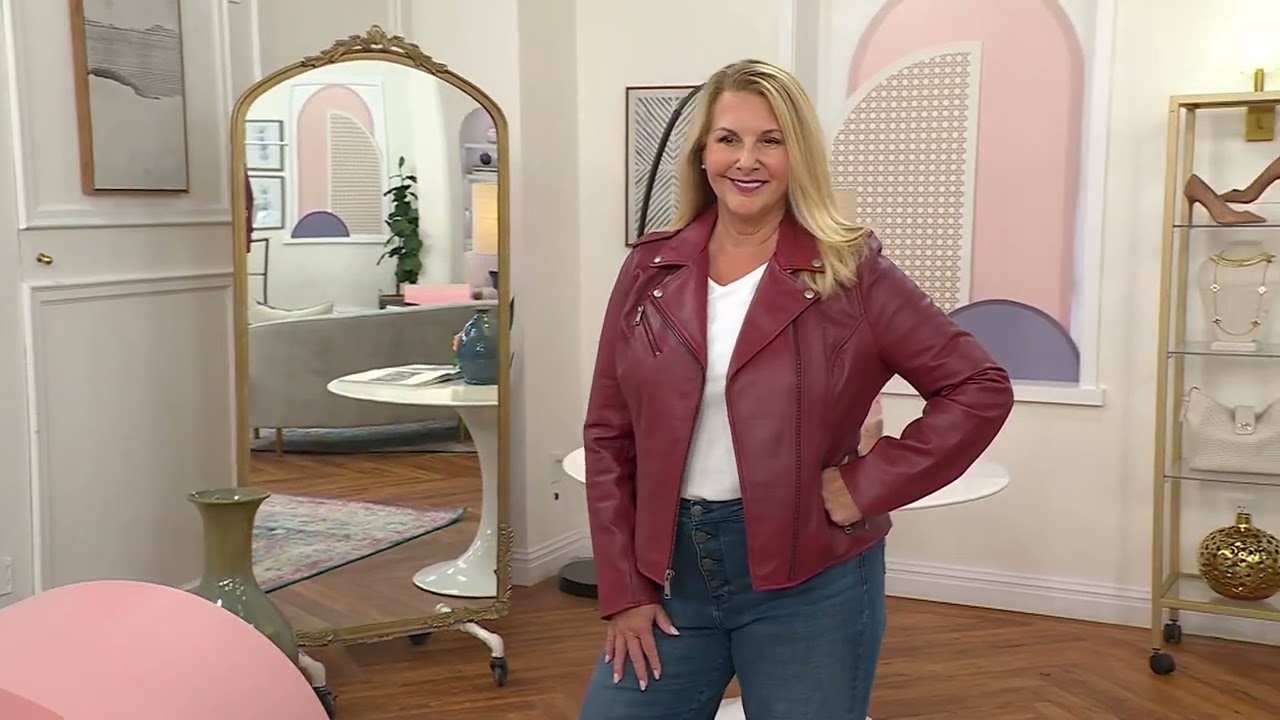Wilson's Leather Madeline Asymmetrical Leather Jacket on QVC