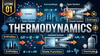 Thermodynamics Lecture 01 | System, Surroundings, Enthalpy, Entropy & State Function with Formula |