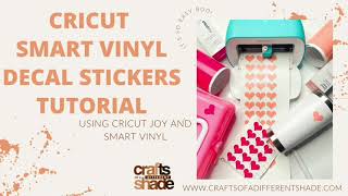 How To Make Cricut Smart Vinyl Decal Stickers Easy Cricut Smart Vinyl Tutorial Cricut Joy No Mat DIY