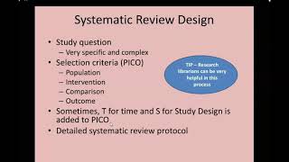MHS 607 - Systematic Reviews & Meta-Analyses