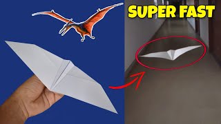How To Make A Super Flying Dinosaur Paper Plane Best Flying Paper Glider Paper Art Resimi