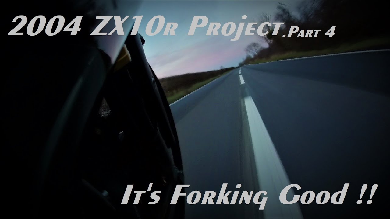 2004 ZX10r on the road, it's forking good!! Riding the project bike and starting the improvements