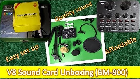 V8 Sound Card Unboxing | V8 Sound card accessories | BM800 and v8 sound card unboxing | Full Review