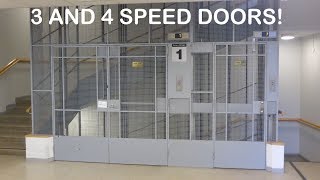 3 and 4 speed doors on KONE/Schindler elevators in Meilahti Hospital in Helsinki Finland