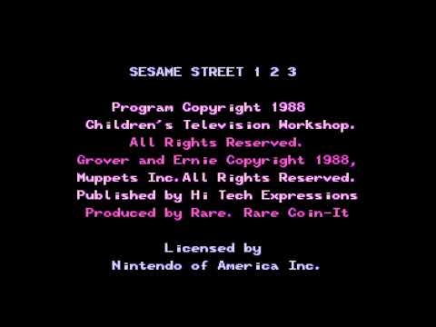 Sesame Street 123 Nintendo Entertainment System Intro Title Screen