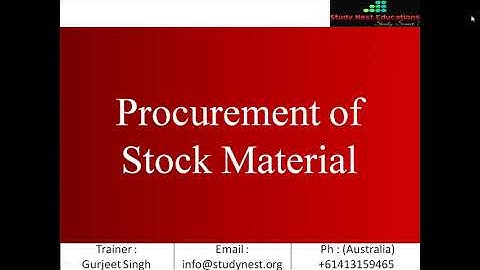 SAP MM - Procurement Process of Stock Raw Material in SAP (Video - 4)