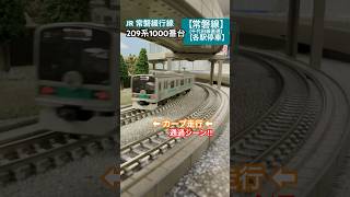 [カーブ通過‼︎] 今では見られないJR常磐線209系1000番台が高架下カーブを走行するシーンを再現‼︎ #nゲージ #jr東日本 #常磐線 #209系 #209系1000番台 #tomix