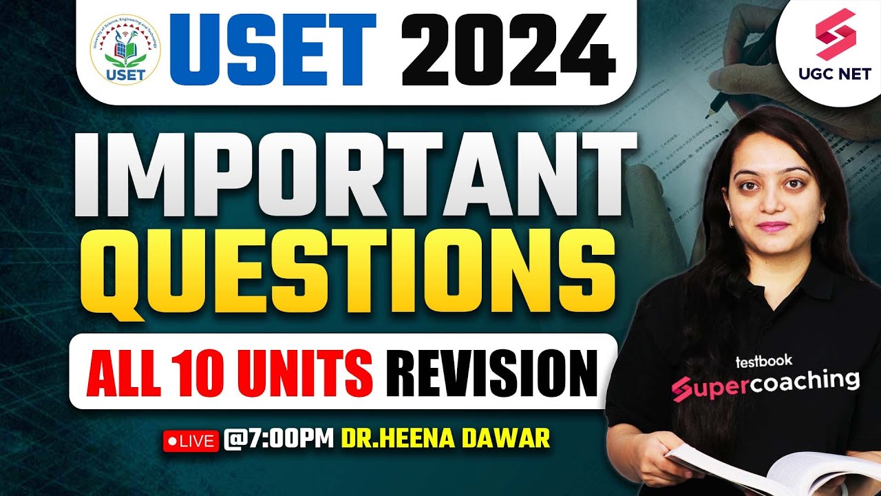 USET 2024 Important Questions USET 2024 Education All 10 Units