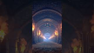 Endless Medieval Catacombs With Torches Screensaver 4K #short #shorts #shortsvideo #youtubeshorts