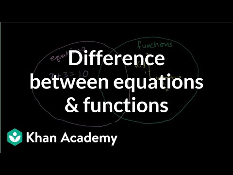 Difference between equations and functions | Functions and their graphs | Algebra II | Khan Academy