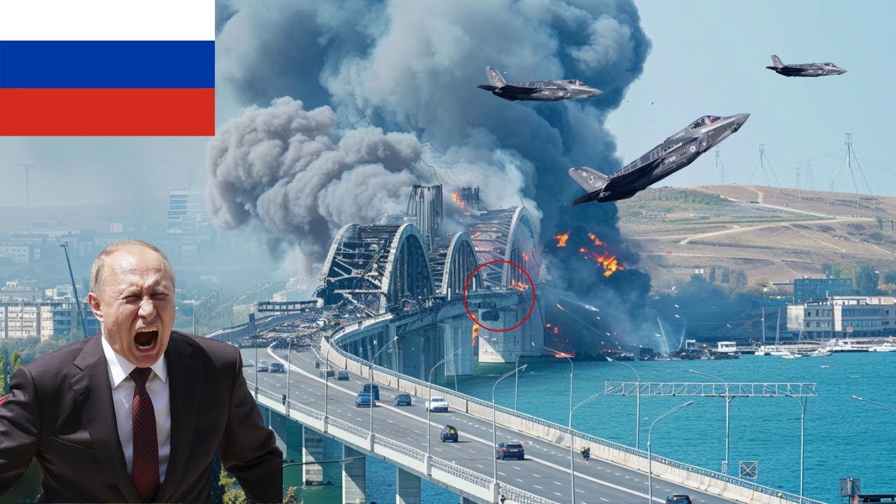 1 minute ago! US F-35 fighter jet dropped bombs as North Korean troops arrived at the Kursk Bridge.