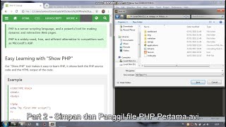 Part 2   Simpan dan Panggil file PHP Pertama